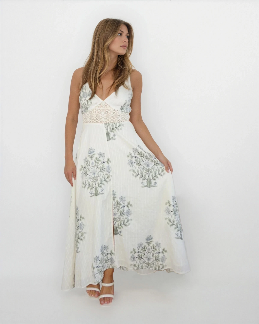 Isabella Dress in Vert Victorian