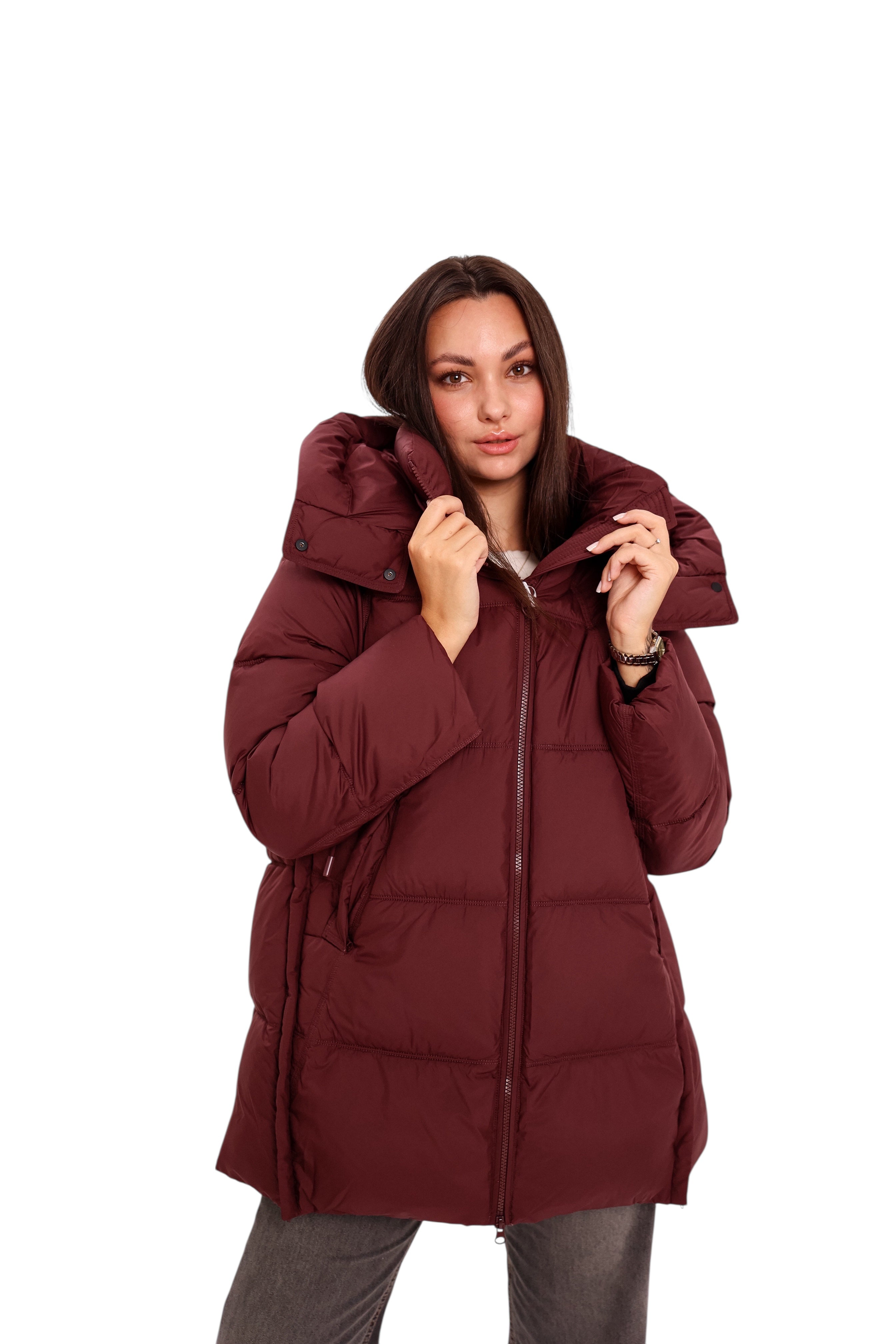 Burgundy Crush Insulated Bio-Down Coat