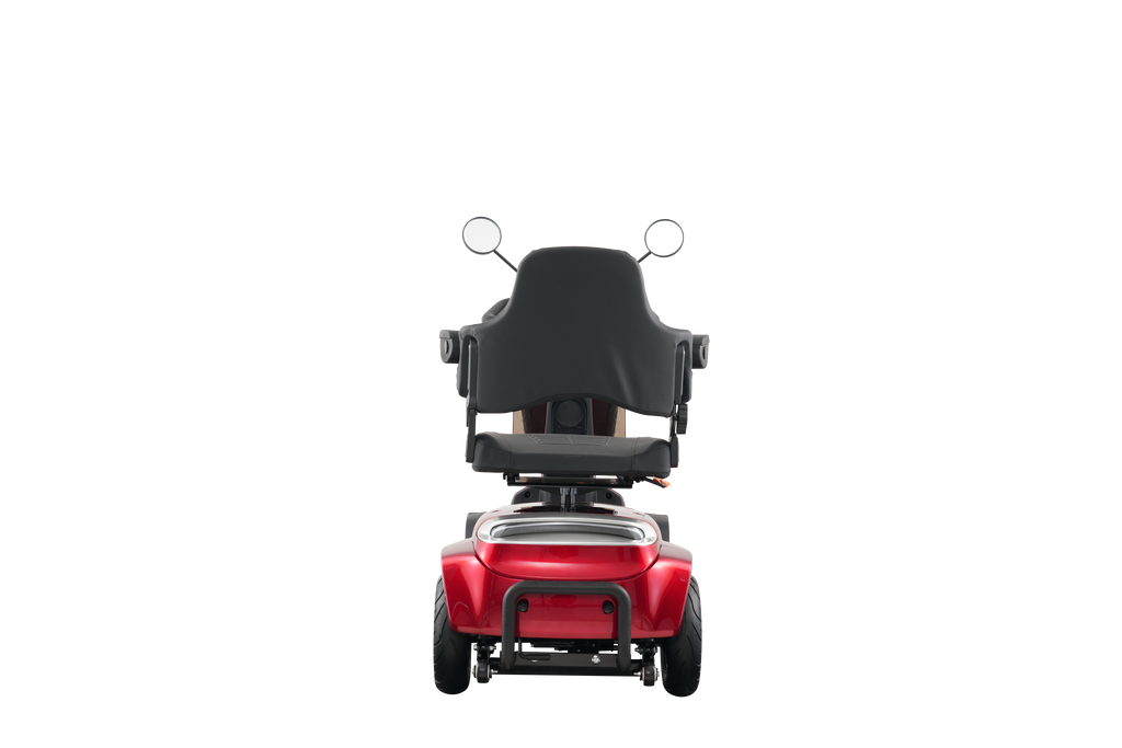 Mobility Scooter 4-Wheel Heavy Duty Red 300 LB 37 Mile Range USB 350W