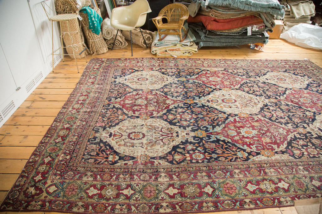 8.5x12 Unusual Antique Lavar Kerman Carpet