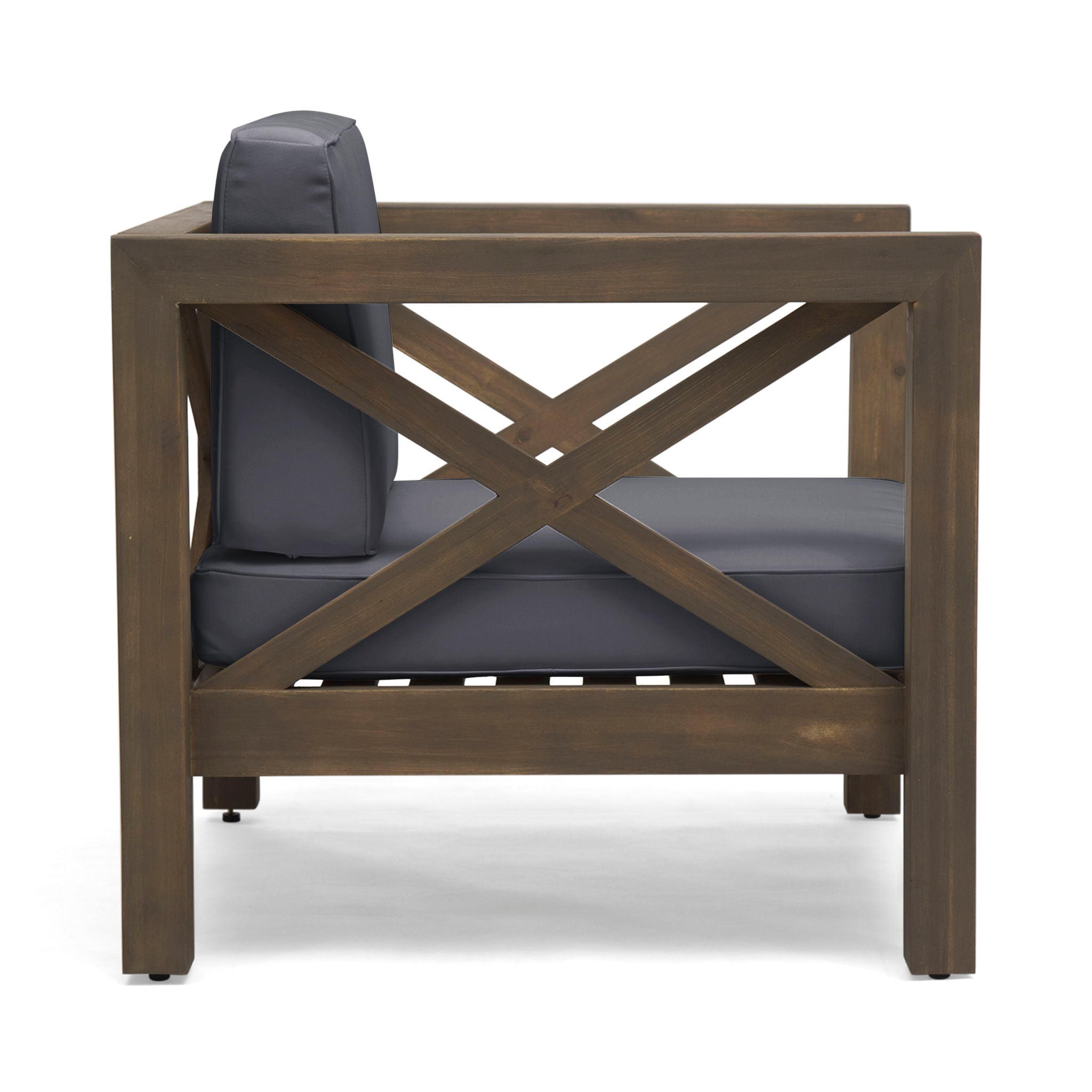 Brava Mid-Century Modern Club Chair with Water Resistant Cushions