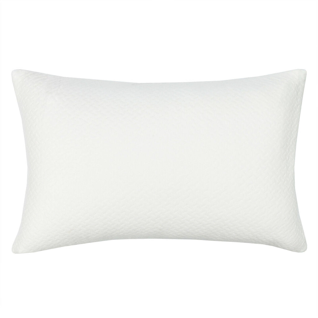Set of 2 28 x18 Inch Shredded Memory Foam Bed Pillows with Bamboo Cooling Cover