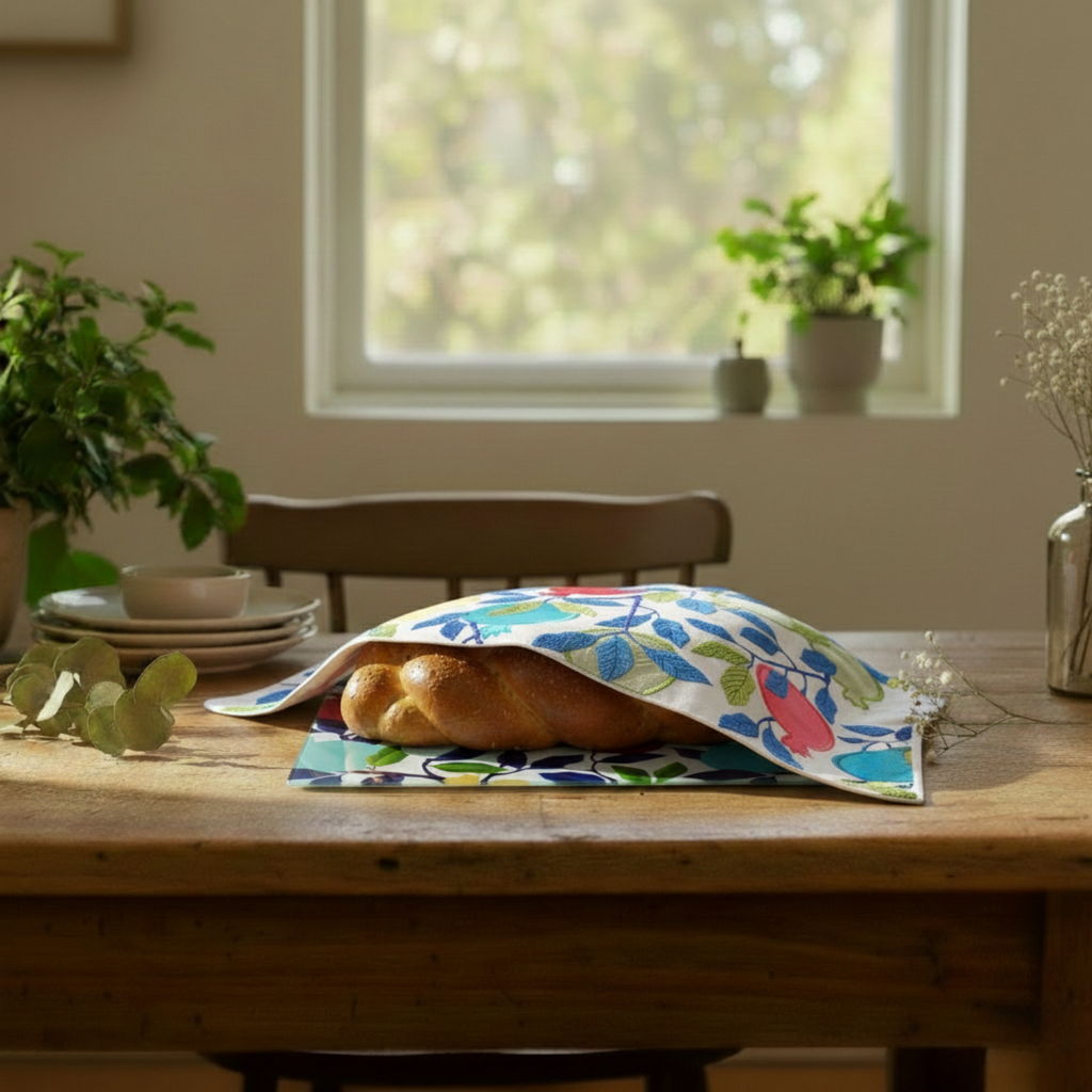 Elegant Embroidered Challah Cover – Rimon Glam Series