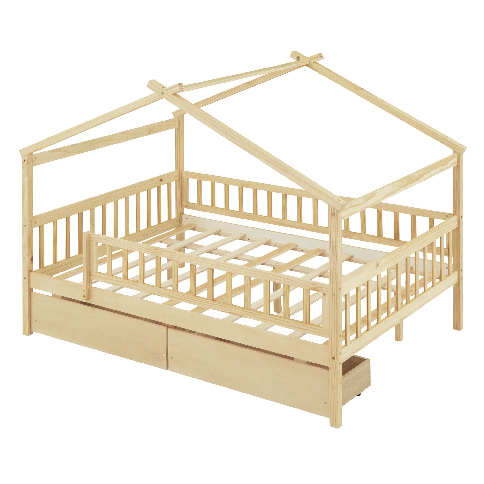 House Bed With 2 Drawers