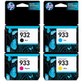 New, Pre-Owned - HP 932 Black & 933 Color Ink Cartridge- 4 Pack