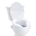 Raised Toilet Seat 4 In Height Polypropylene Universal Screw Lock 300 LB