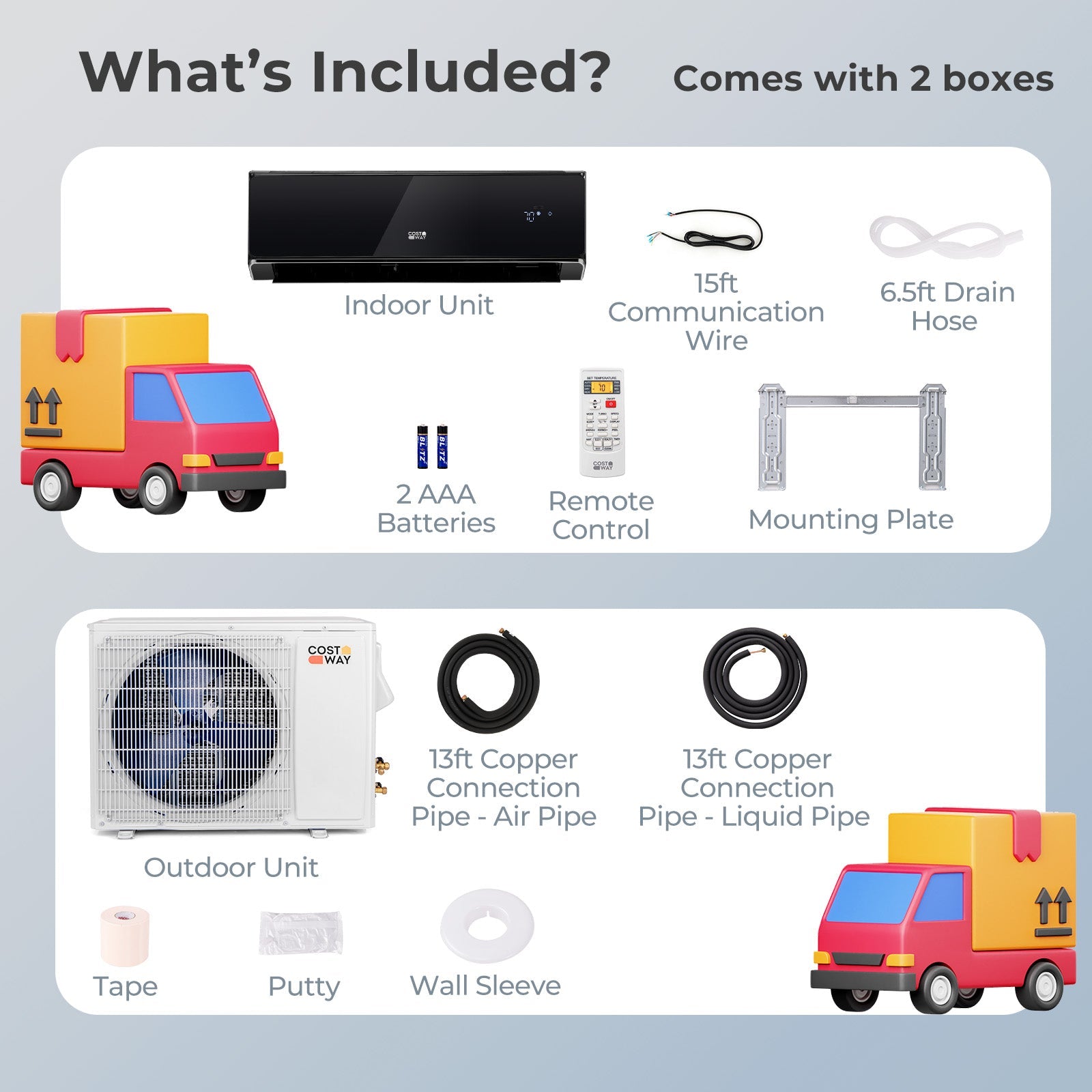 Energy Star Certified 24000 BTU 21 SEER2 208-230V Mini Split Air Conditioner and Heater Black Wifi Enabled