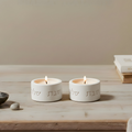 Elegant Shabbat Candle Holder Pair from Concrete - Flow Series