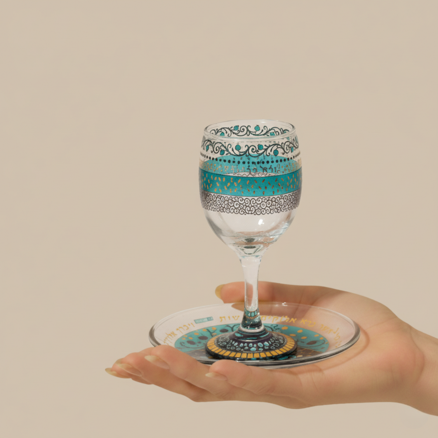 Luxury Handcrafted Judaica Gift Set with Blue Design – Aqua Spirit