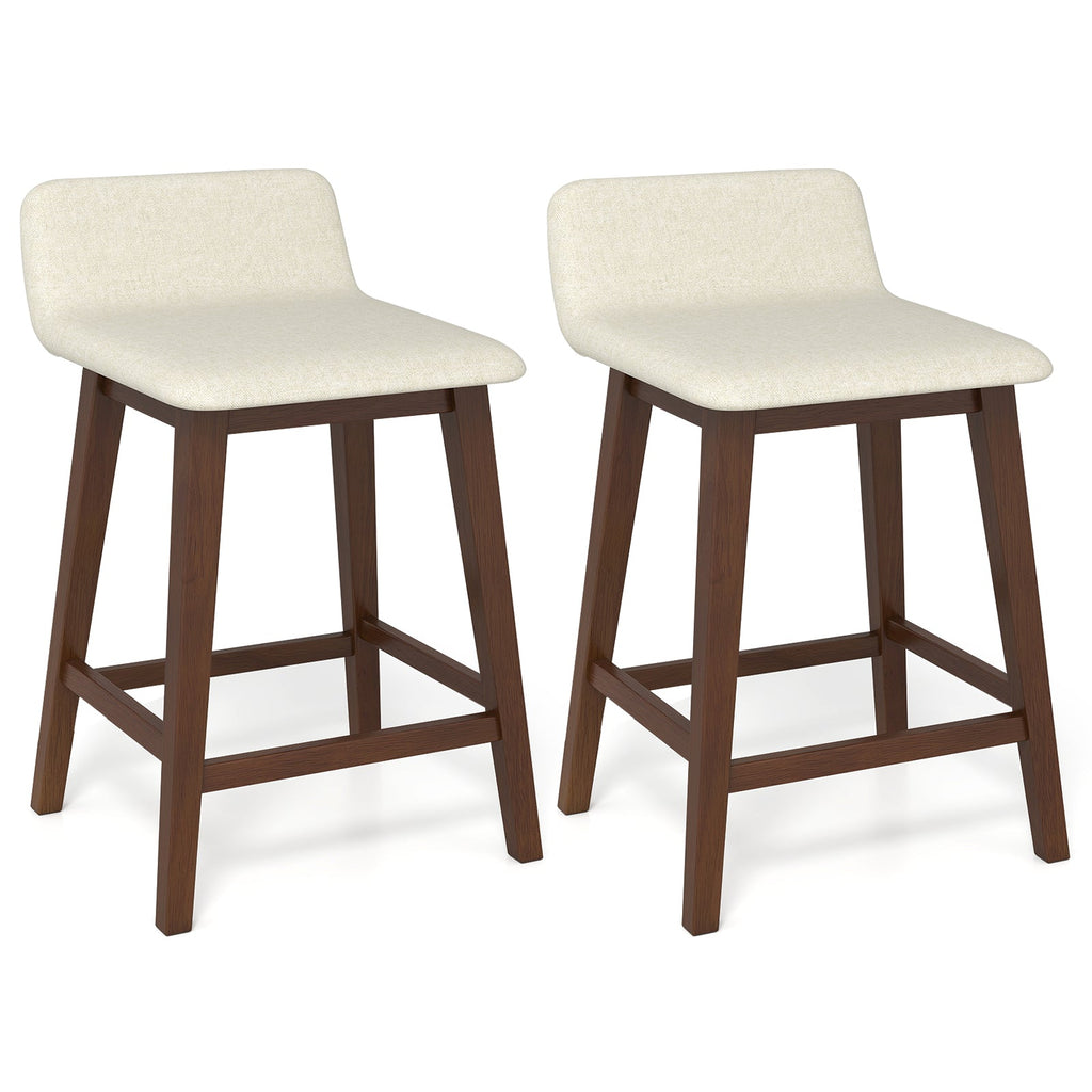 24 Inch Counter Height Bar Stools Set of 2 with Low Back