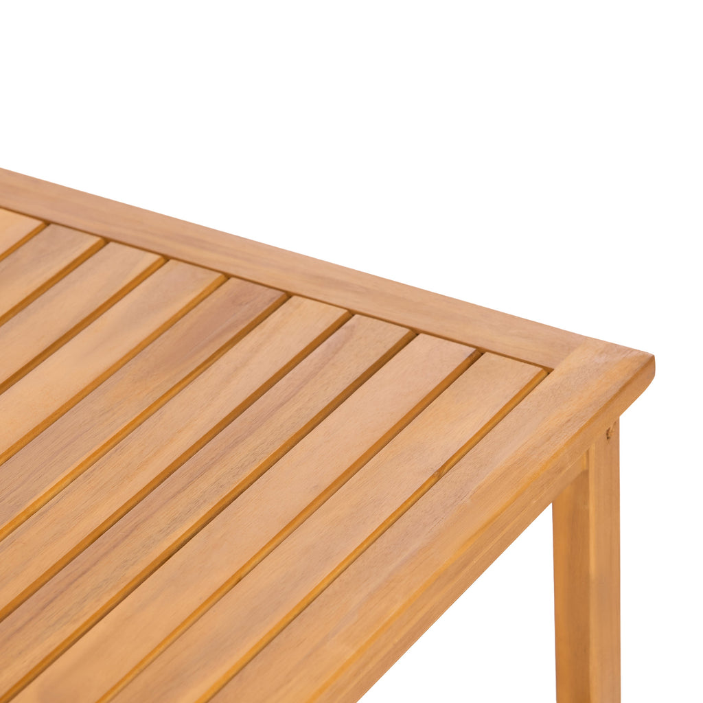 Outdoor Sofa Set Acacia Wood Textilene Teak Beige 4 Piece Seats 4