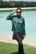 Woven Black Burkini Modest Swimwear M2273