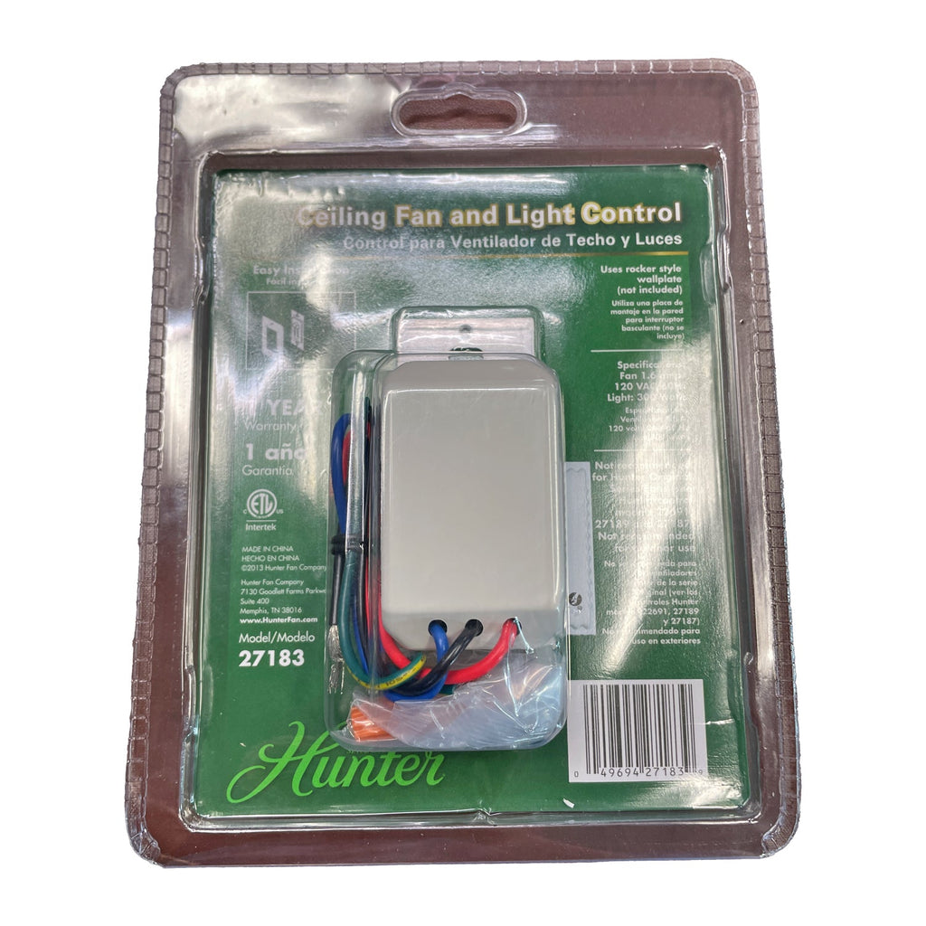 Substitute for Hunter 27183 ceiling fan and light Remote wired wall switch control [UC9051T-WIRED/UC7067FMRX]