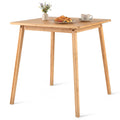 27.5 Inch Square Bamboo Dining Table for 2-4 People-Natural