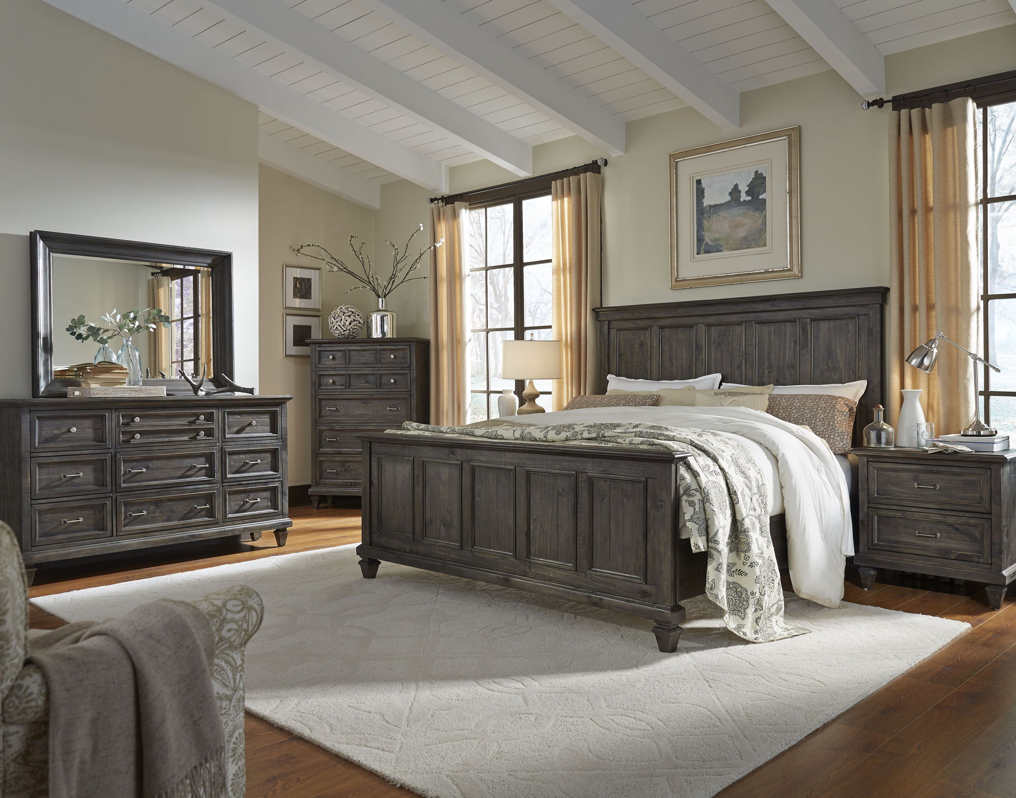 Calistoga - 5 Drawer Chest - Weathered Charcoal