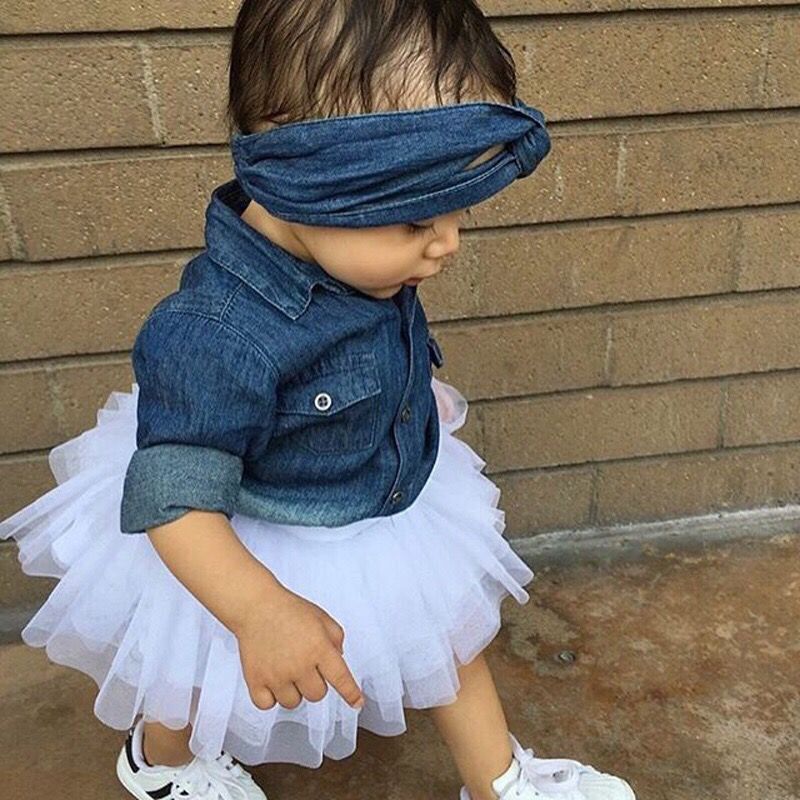 Denim jacket three-piece suit