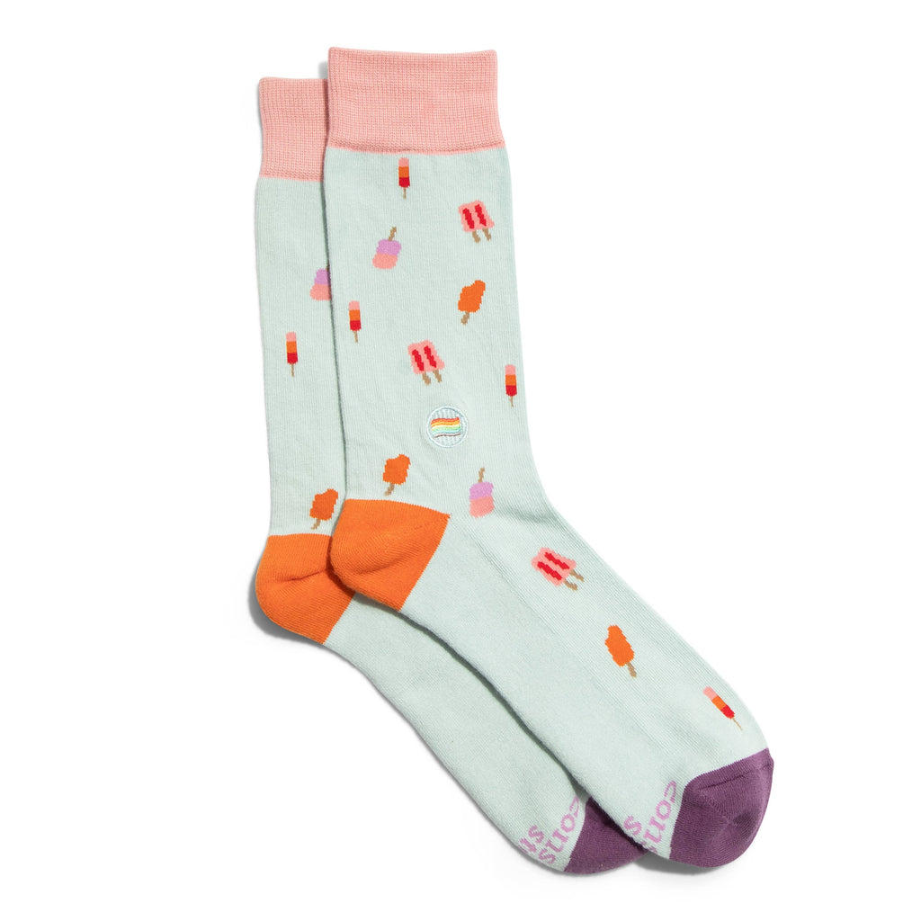 Socks that Save LGBTQ Lives (Blue Popsicles)
