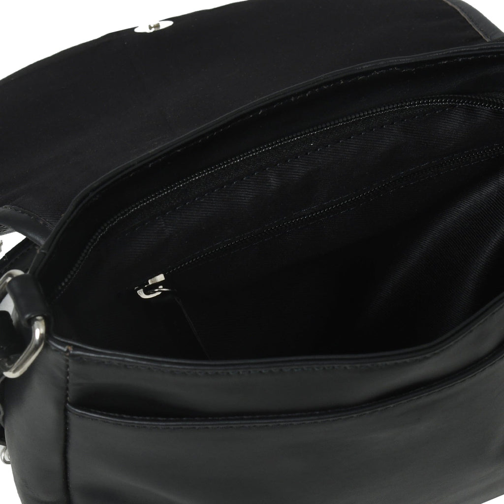 The Croco Satchel- Black