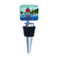 Wine Bottle Stopper: Lake View: Grand Haven Lighthouse