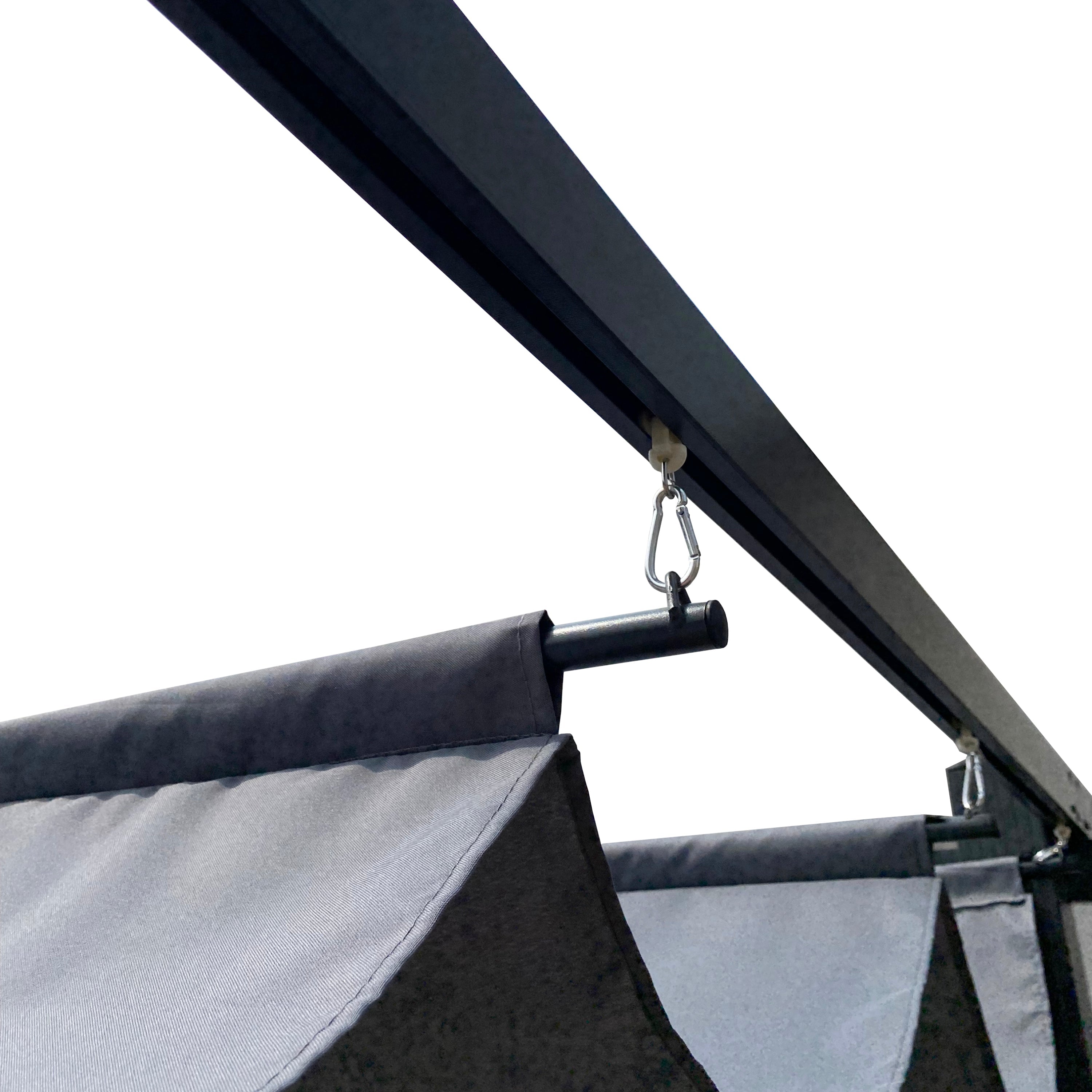 Pergola Replacement Canopy Gray Polyester UV Water-Resistant 10x10 Ft