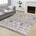 Loft Shag - 5' 3" X 7' Shaggy Area Rug - Multi - Polypropylene