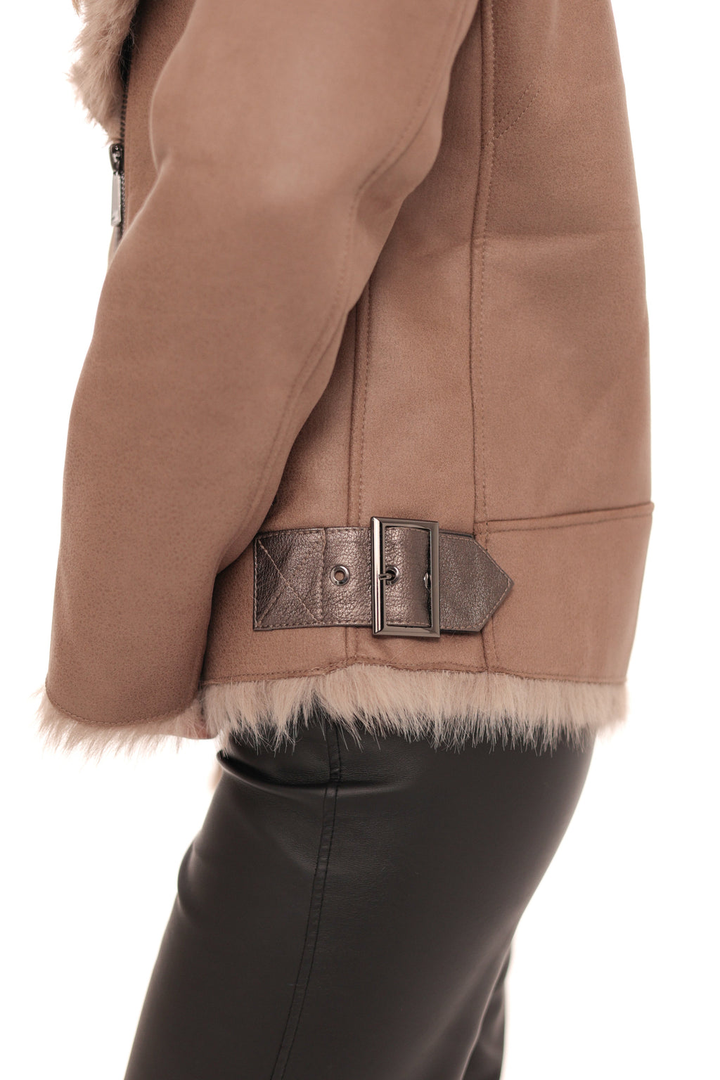 Estella Faux Fur Jacket in Mocha
