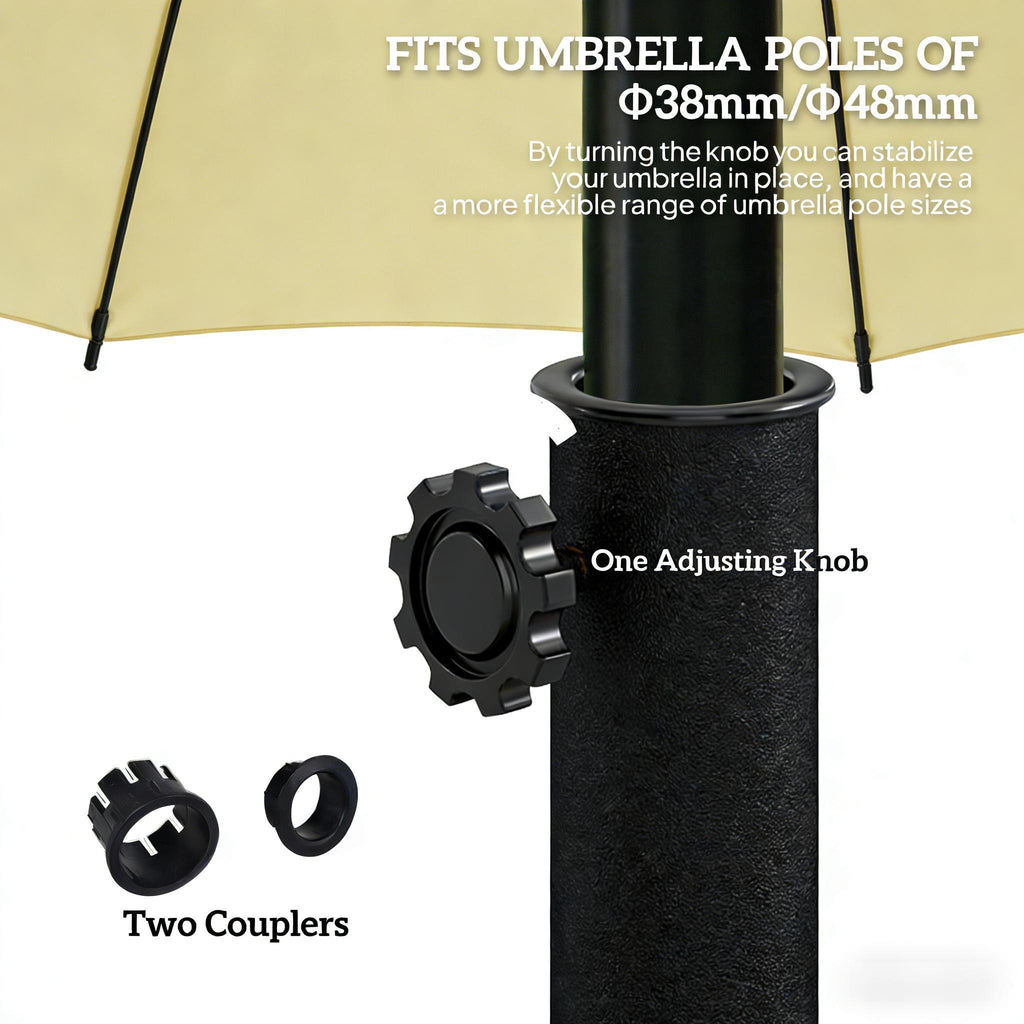 Patio Umbrella Half Round Base Bronze 19.75" x 12.25