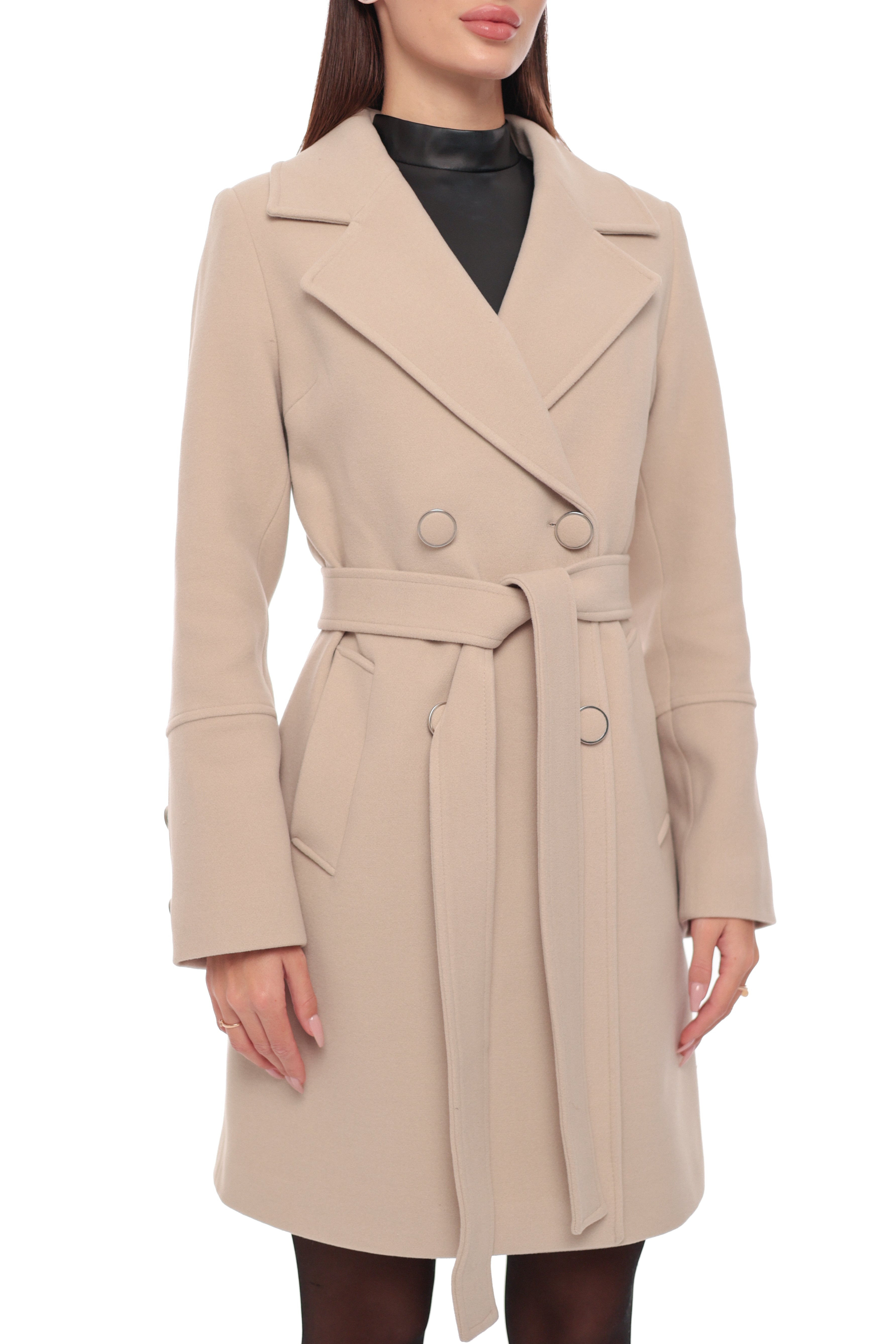 Zuri Cashmere Blend Overcoat in Nude