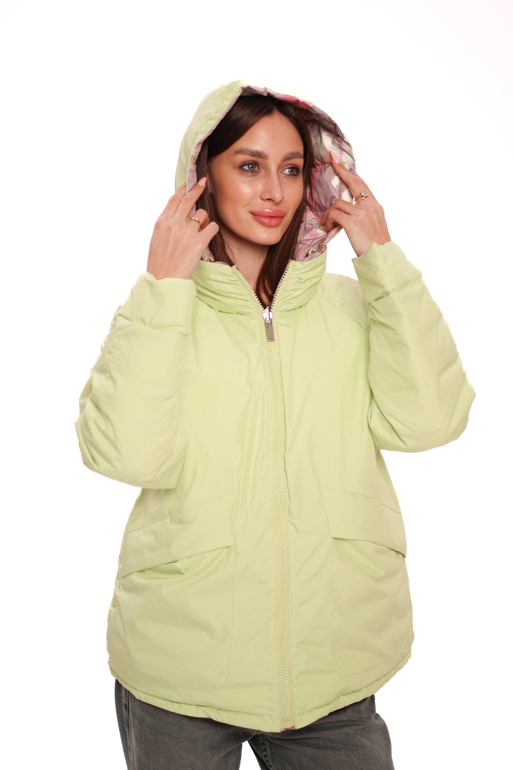 Reversible Demi-Season Jacket in Iris/Lemongrass