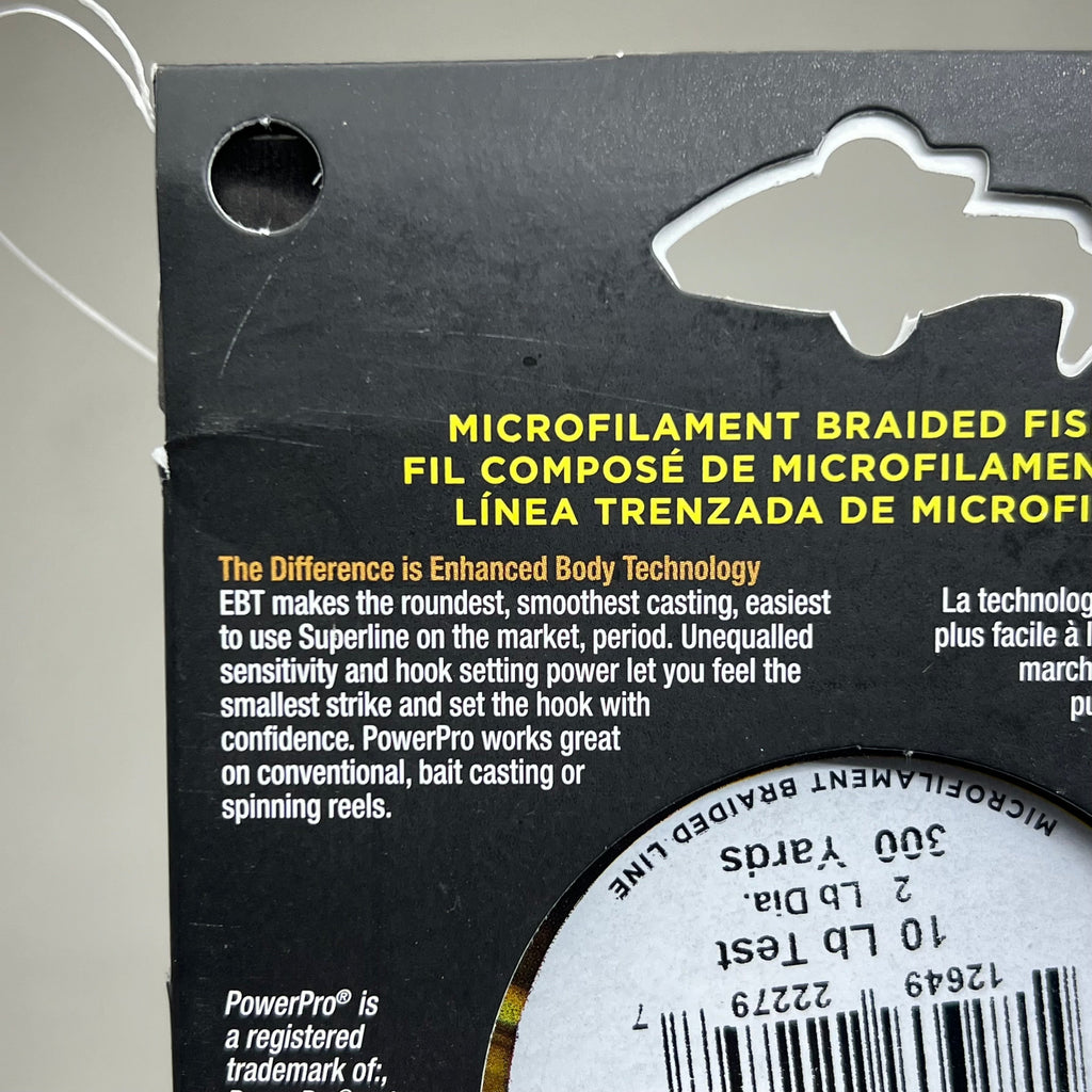 POWER PRO Microfilament Braided Fishing Line 10lbsx300yrds White 31500100300W