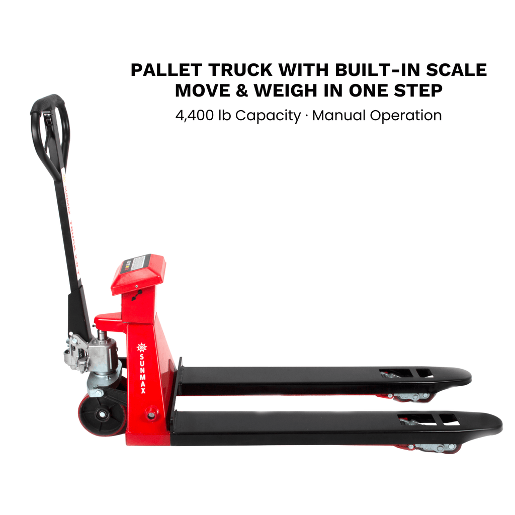 HD4400W Manual Pallet Jack with Scale, 4,400 lb Capacity, Best manual scale option