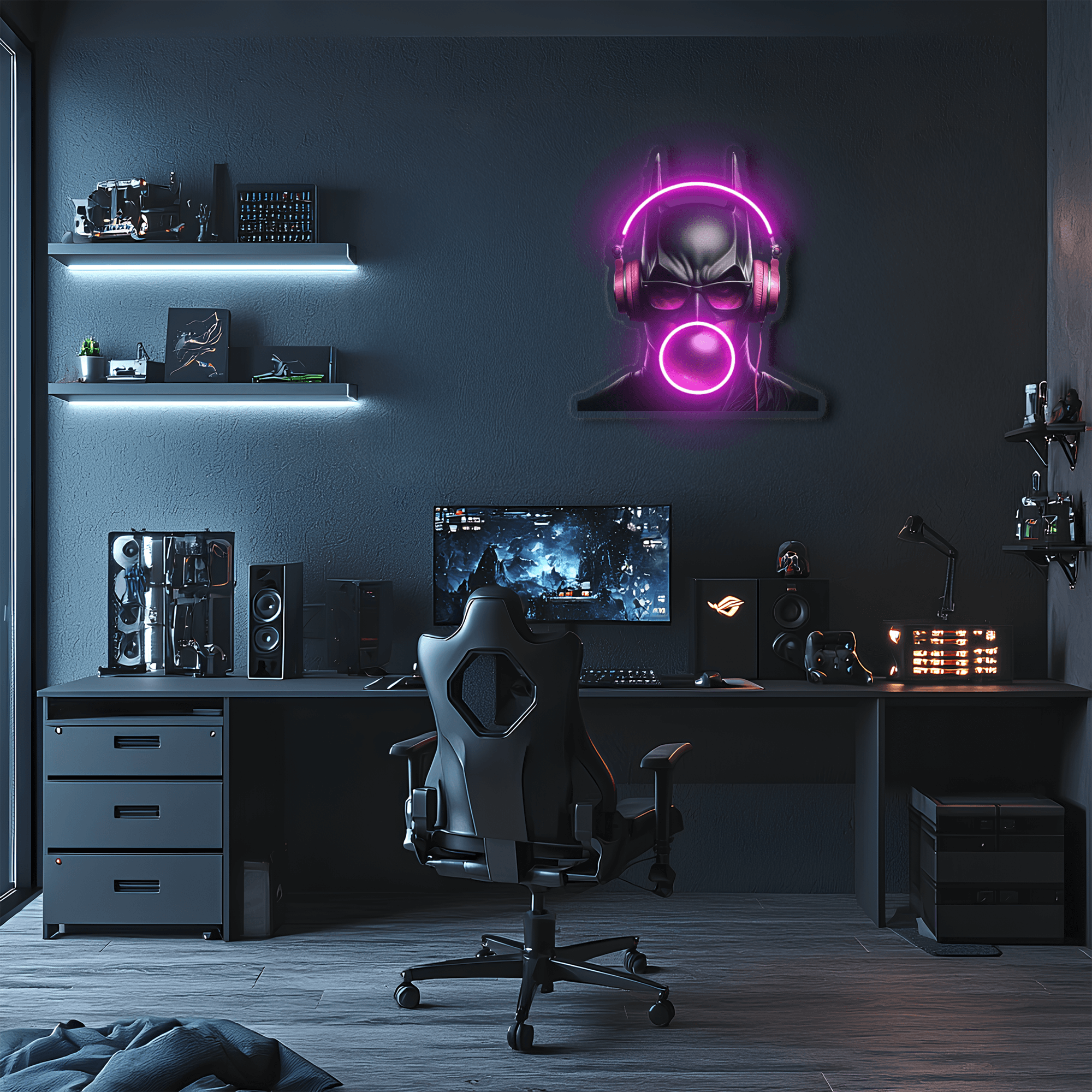 Batman LED Neon Light Sign - Modern Wall Art Home Theater Decor