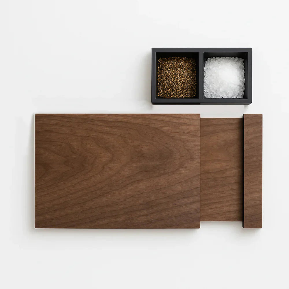 Luxury Wooden Challah Board with Concrete – Espresso Series