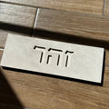 Elegant Beige Concrete House Sign with Custom Engraved Names - Sandy series