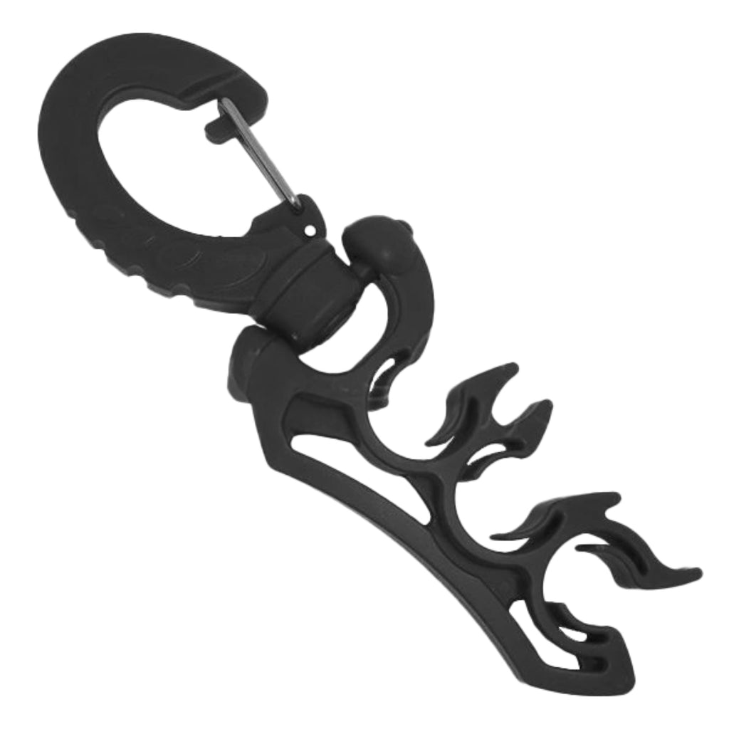 Scuba Choice Scuba Diving Triple Hose Holder Clip (Black, 3-Pack) – Low & High Pressure Hose Organizer for Regulators & Octopus Setup Durable Dive Accessories