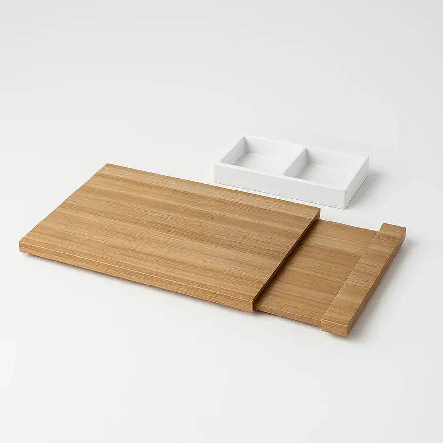 Handcrafted Serving Board with Concrete – Creme Series