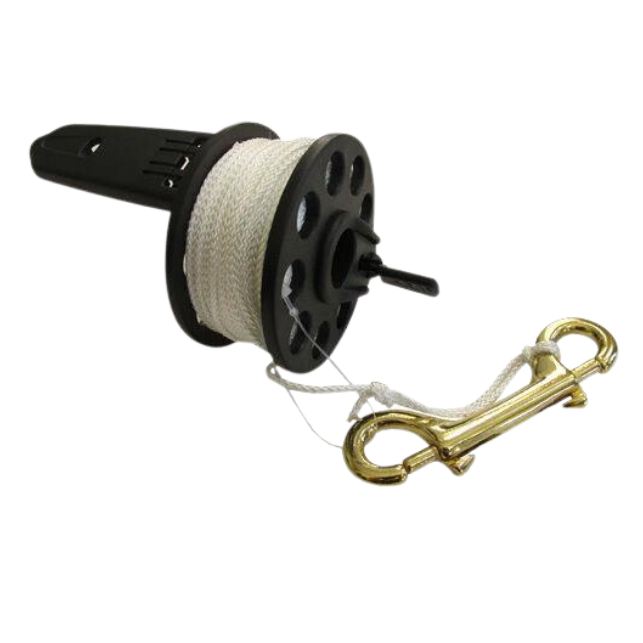 Scuba Diving Dive Compact Finger Spool Reel w/ Plastic Handle 100ft - White Line