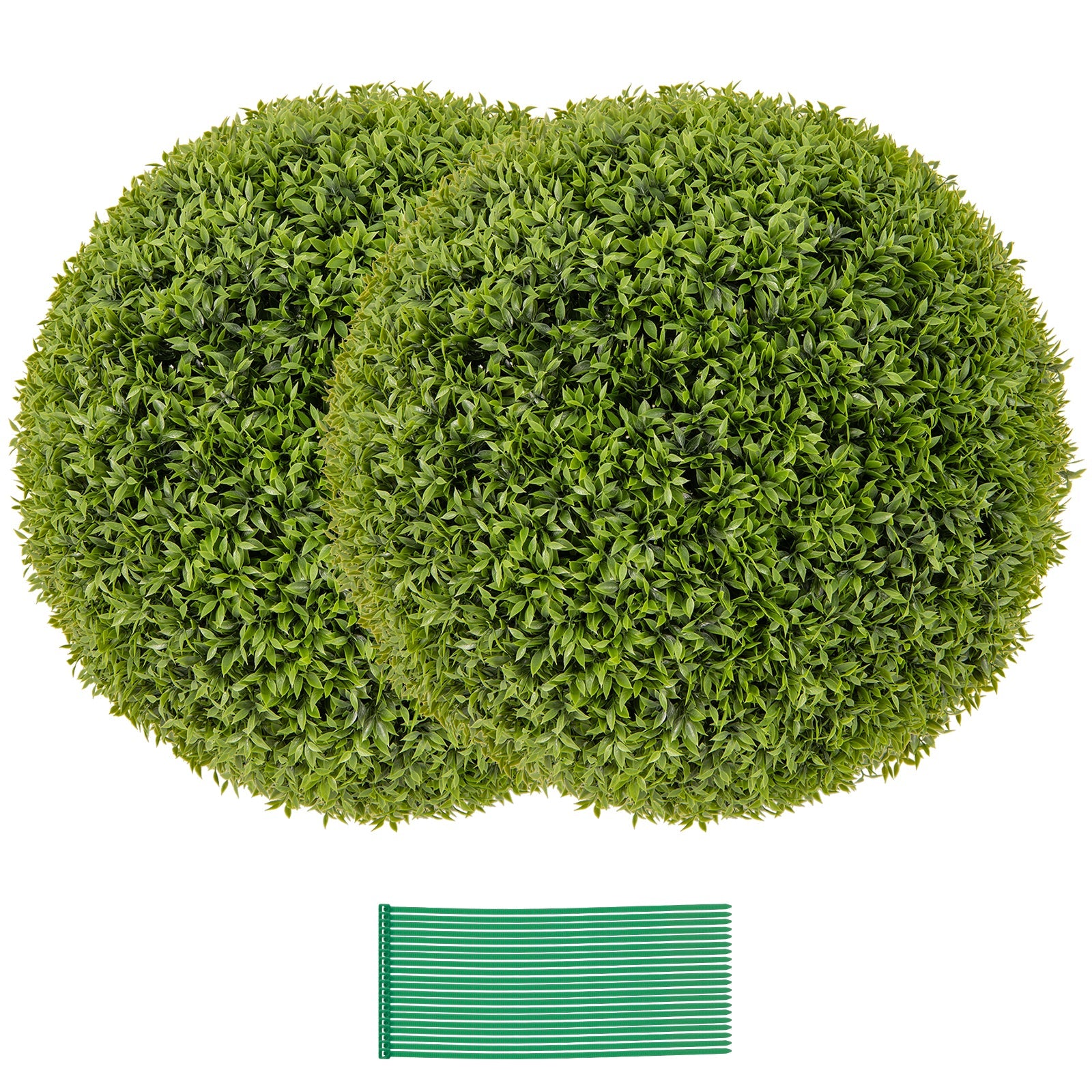 2 PCS 20 Inch Artificial Plant Boxwood Topiary Ball-M