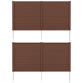 2 Panels 48 x 48 Inch Air Conditioner Trash Can Pool Equipment Enclosure-Brown