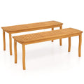 Acacia Wood Outdoor 48" Long Patio Dining Bench