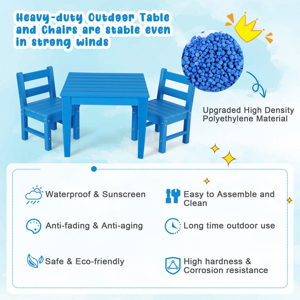 2 Pieces Kids Learning Chair set with Backrest