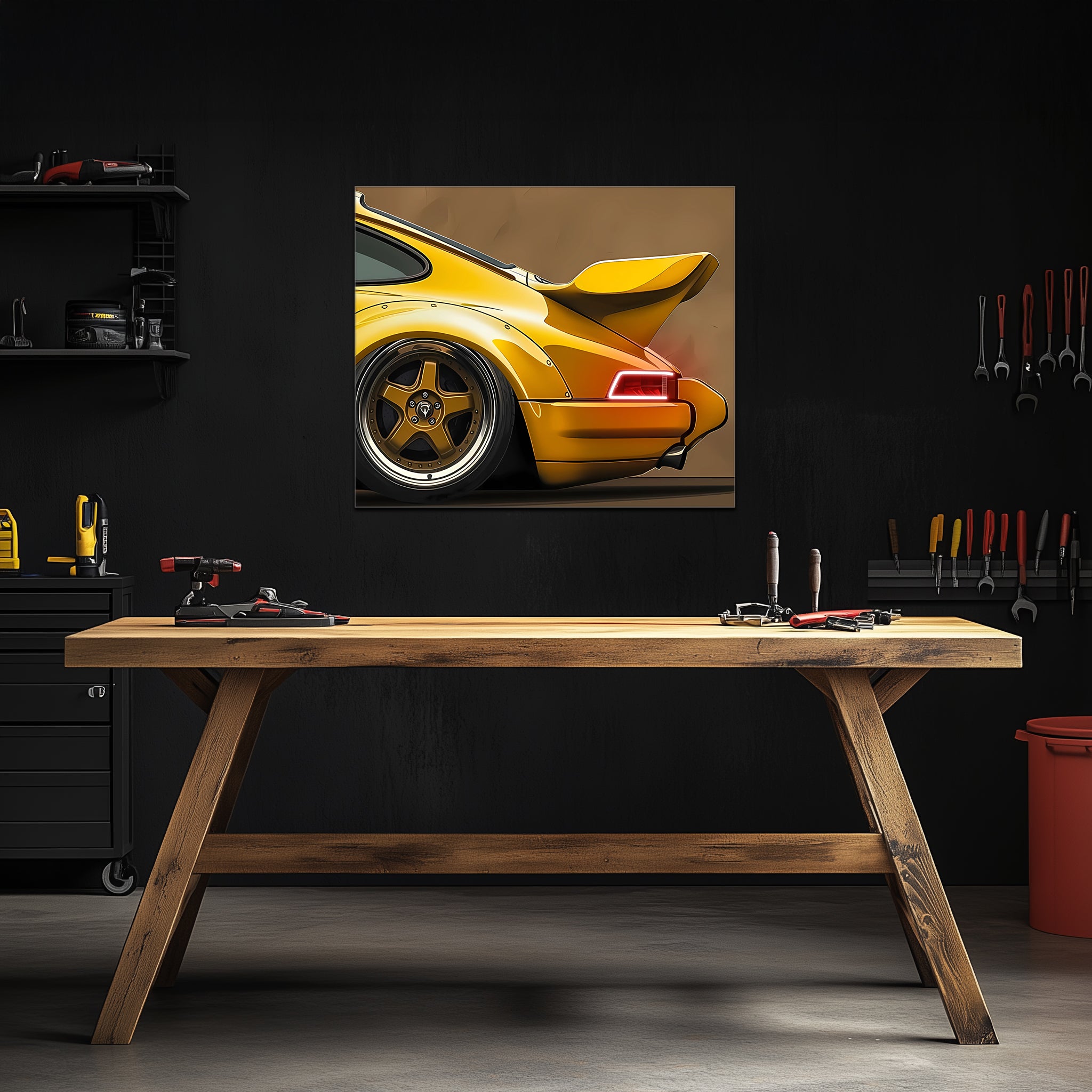 Neon LED Sports Car Wall Art Lighted Sign for Garage Home Office Living Room Decor