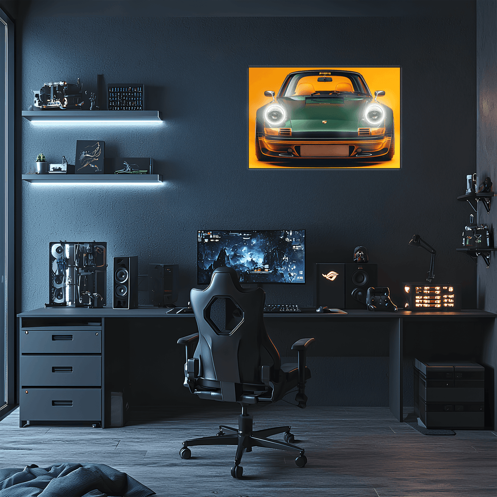 Neon LED Car Wall Art Sign - Illuminated UV Acrylic Decor