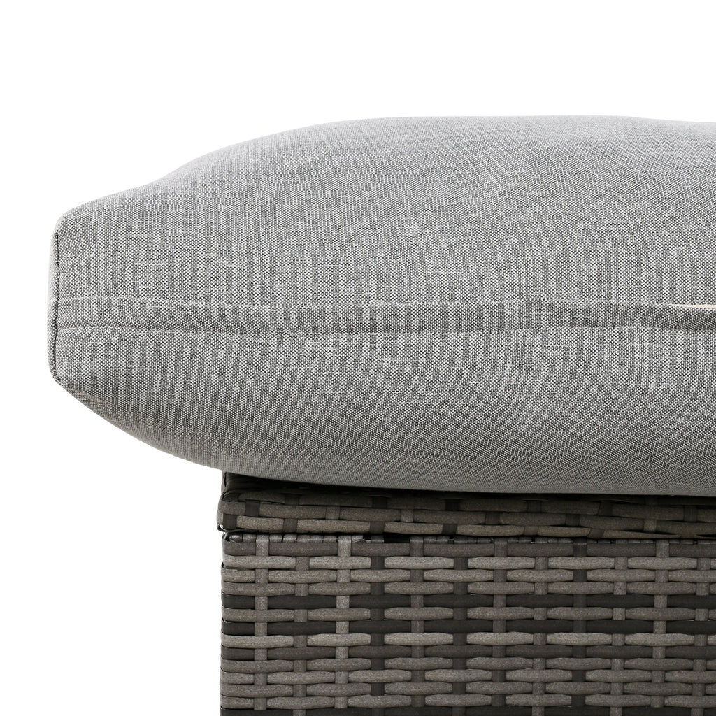 Outdoor Sectional Set Iron Gray U-Shape Seats 5 to 6 5.9 In Cushion