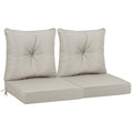 Outdoor Deep Seat Cushion Set Polyester Beige 24x24x4in Waterproof
