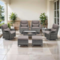 Outdoor Swivel Rocker Patio Chairs Set with Table