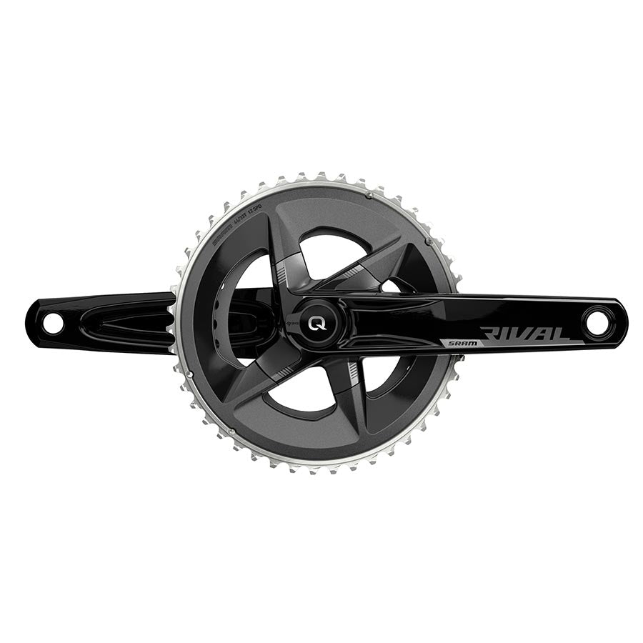 SRAM Rival D1 Quarq 2x Power Meter Crankset Speed: 12 Spindle: 28.99mm BCD: 107 46/33 DUB 175mm Black Road Disc