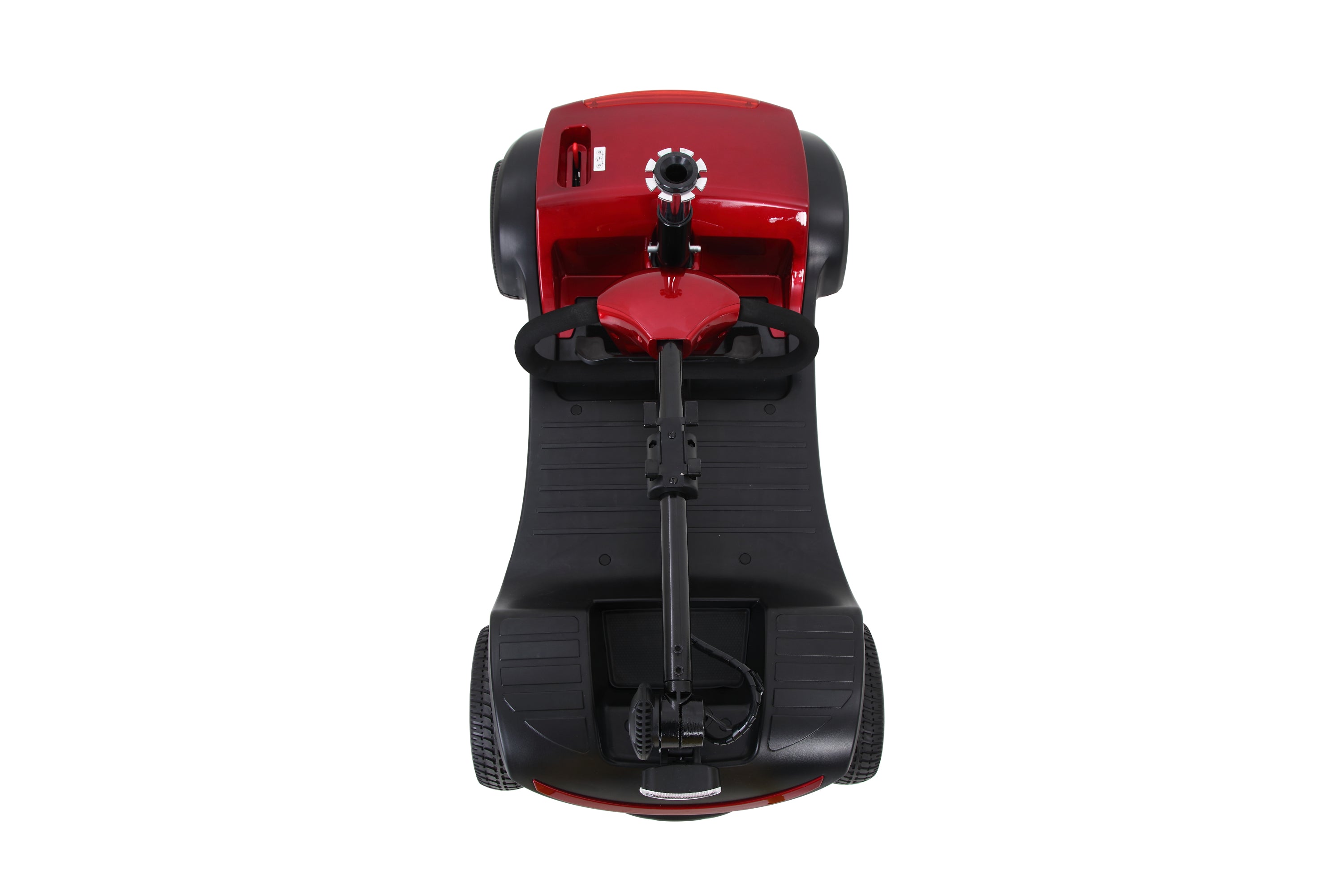 Mobility Scooter 4-Wheel Compact Metal Red 300 LB 10 Mile Rear Suspension