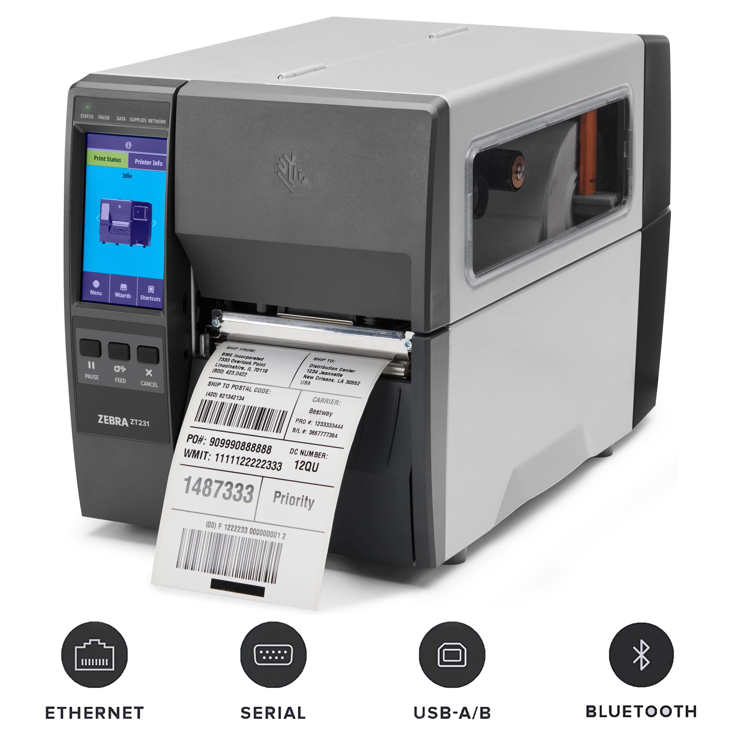 Zebra ZT231 4-Inch Barcode Label Printer 203 DPI ZT23142-D01000FZ