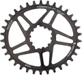 Wolf Tooth Elliptical Direct Mount Chainring - 34t SRAM Direct Mount Drop-Stop A For SRAM 3-Bolt Boost Cranksets 3mm Offset BLK